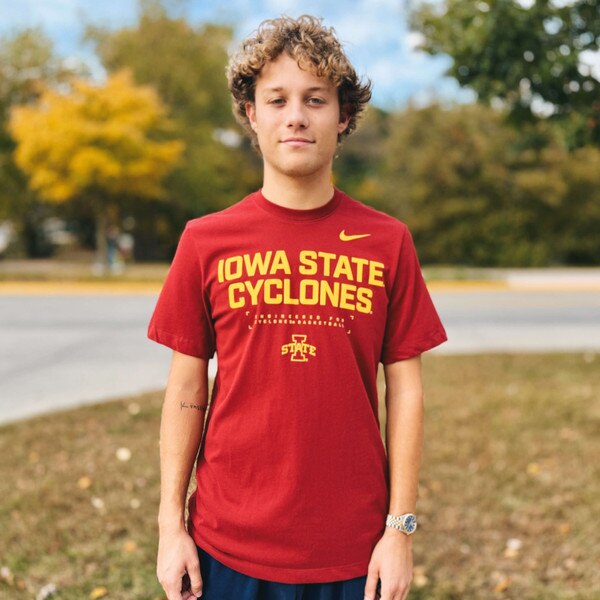 Nike® I-State Engineered For Cyclones Basketball Cardinal DRI-fit T-Shirt
